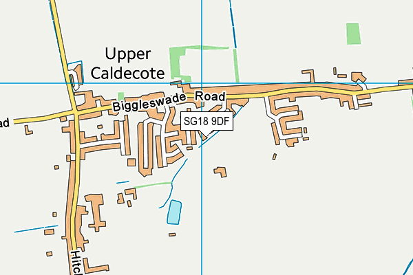 SG18 9DF map - OS VectorMap District (Ordnance Survey)