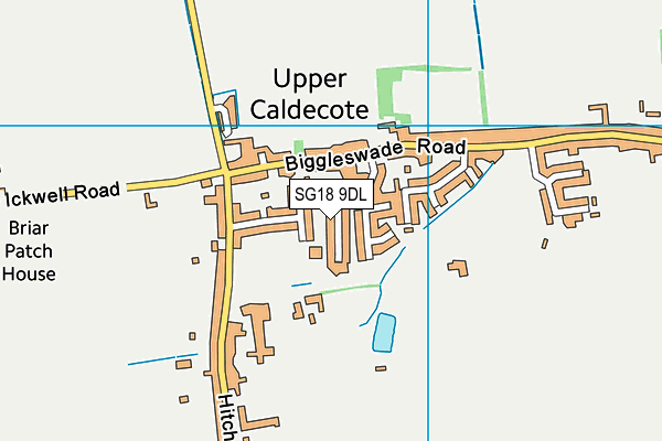 SG18 9DL map - OS VectorMap District (Ordnance Survey)
