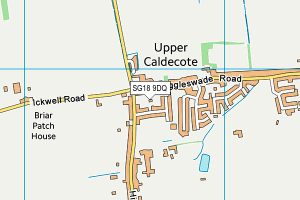 SG18 9DQ map - OS VectorMap District (Ordnance Survey)