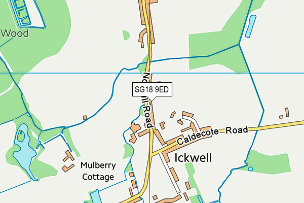 SG18 9ED map - OS VectorMap District (Ordnance Survey)