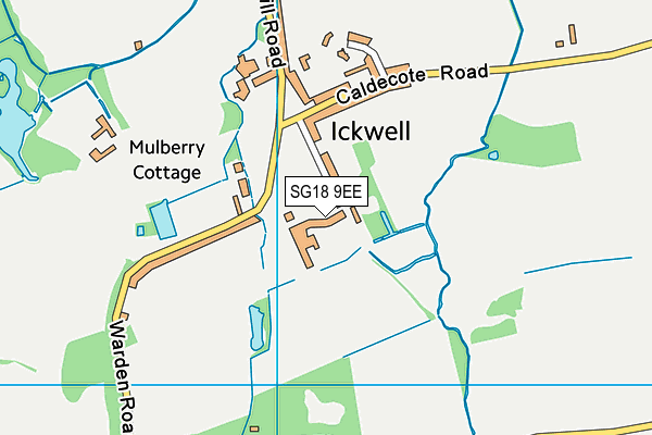 SG18 9EE map - OS VectorMap District (Ordnance Survey)