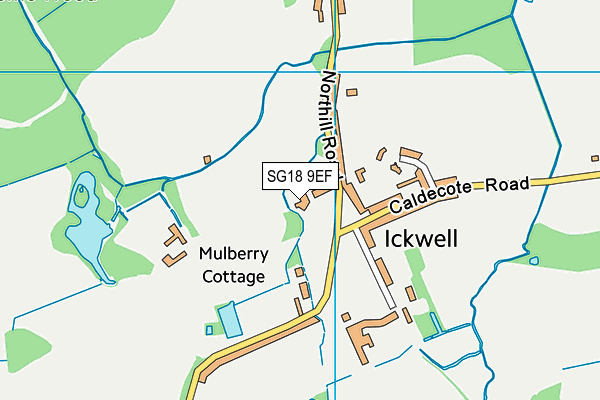 Ickwell Green map (SG18 9EF) - OS VectorMap District (Ordnance Survey)
