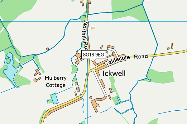 SG18 9EG map - OS VectorMap District (Ordnance Survey)