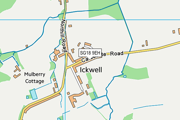 SG18 9EH map - OS VectorMap District (Ordnance Survey)