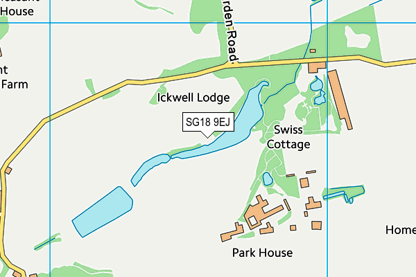 SG18 9EJ map - OS VectorMap District (Ordnance Survey)