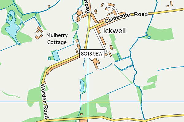 SG18 9EW map - OS VectorMap District (Ordnance Survey)