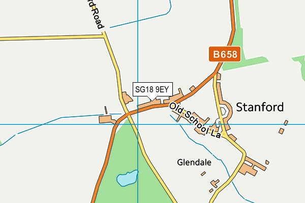 SG18 9EY map - OS VectorMap District (Ordnance Survey)