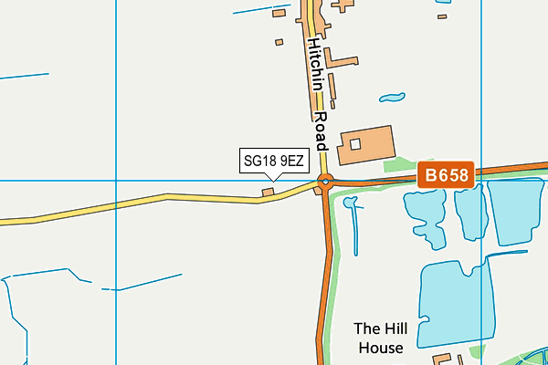 SG18 9EZ map - OS VectorMap District (Ordnance Survey)