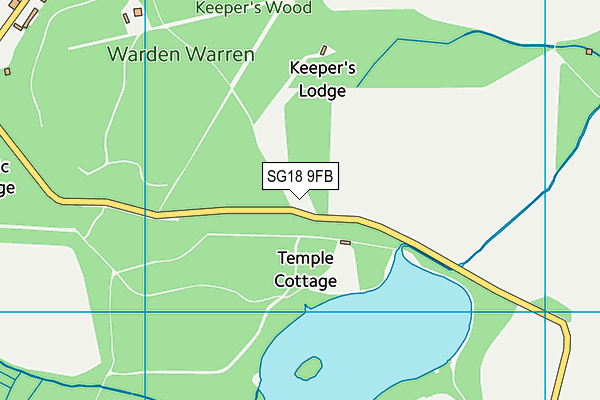 SG18 9FB map - OS VectorMap District (Ordnance Survey)