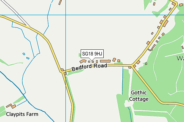 SG18 9HJ map - OS VectorMap District (Ordnance Survey)