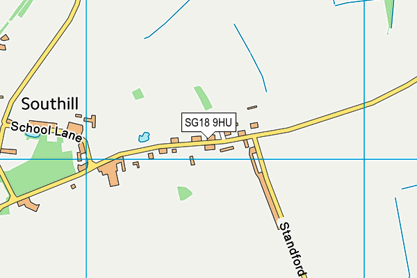 SG18 9HU map - OS VectorMap District (Ordnance Survey)