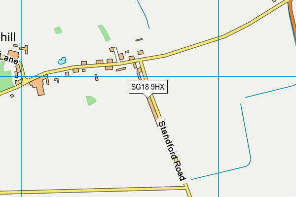 Southill Parish Hall map (SG18 9HX) - OS VectorMap District (Ordnance Survey)