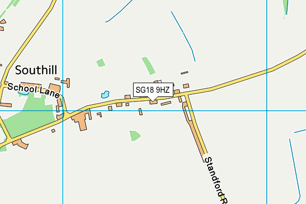 SG18 9HZ map - OS VectorMap District (Ordnance Survey)