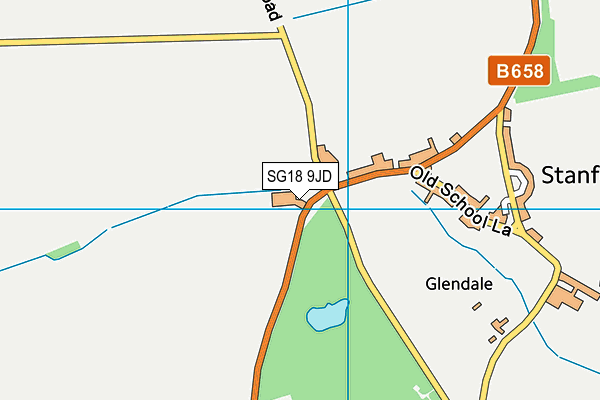 SG18 9JD map - OS VectorMap District (Ordnance Survey)
