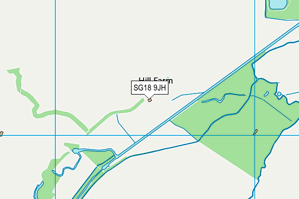 SG18 9JH map - OS VectorMap District (Ordnance Survey)