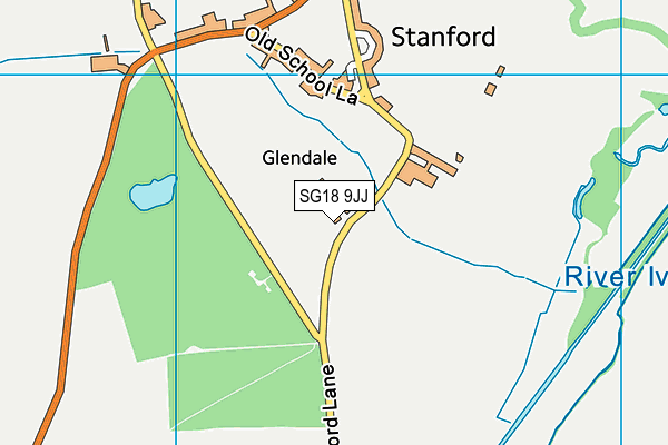 SG18 9JJ map - OS VectorMap District (Ordnance Survey)