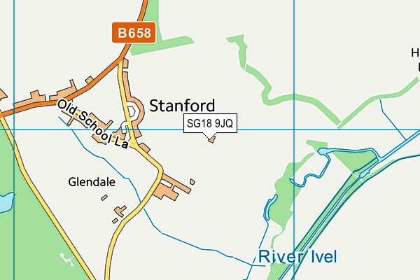 SG18 9JQ map - OS VectorMap District (Ordnance Survey)