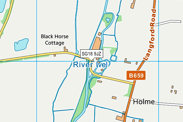 SG18 9JZ map - OS VectorMap District (Ordnance Survey)