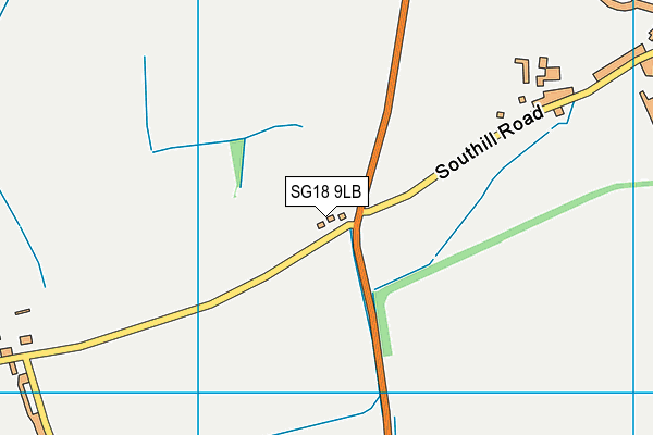 SG18 9LB map - OS VectorMap District (Ordnance Survey)