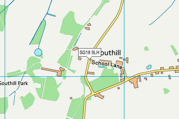 SG18 9LH map - OS VectorMap District (Ordnance Survey)