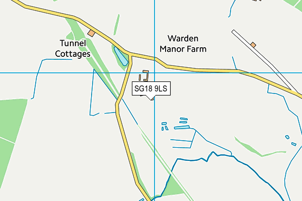 SG18 9LS map - OS VectorMap District (Ordnance Survey)