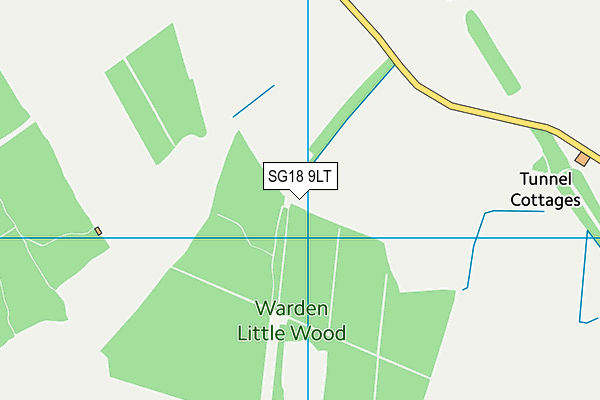 SG18 9LT map - OS VectorMap District (Ordnance Survey)