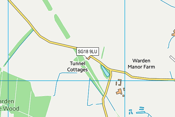 SG18 9LU map - OS VectorMap District (Ordnance Survey)