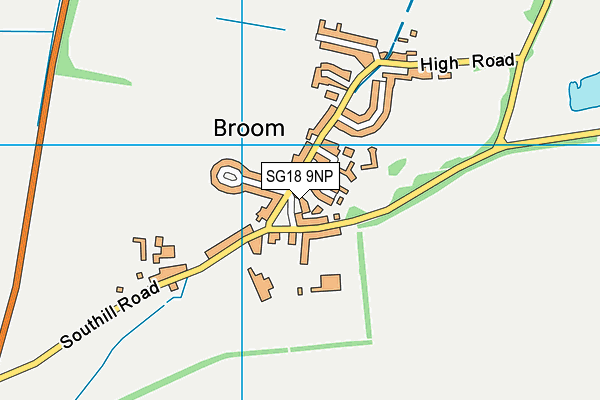 SG18 9NP map - OS VectorMap District (Ordnance Survey)