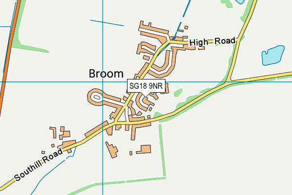 SG18 9NR map - OS VectorMap District (Ordnance Survey)