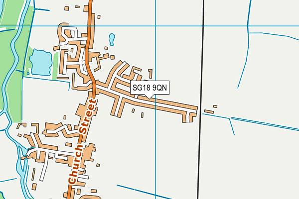 SG18 9QN map - OS VectorMap District (Ordnance Survey)