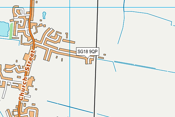 SG18 9QP map - OS VectorMap District (Ordnance Survey)