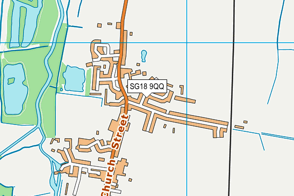 SG18 9QQ map - OS VectorMap District (Ordnance Survey)