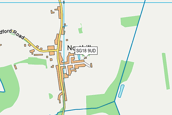 SG18 9UD map - OS VectorMap District (Ordnance Survey)