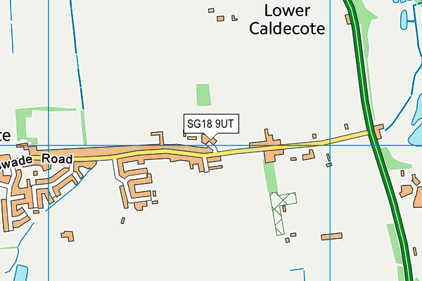 SG18 9UT map - OS VectorMap District (Ordnance Survey)