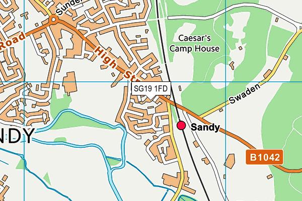 SG19 1FD map - OS VectorMap District (Ordnance Survey)