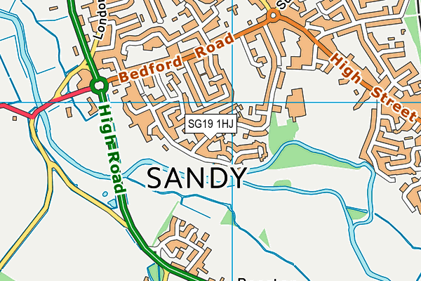 SG19 1HJ map - OS VectorMap District (Ordnance Survey)