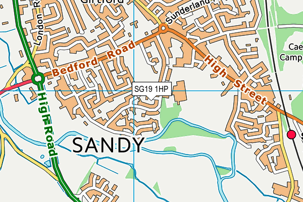 SG19 1HP map - OS VectorMap District (Ordnance Survey)