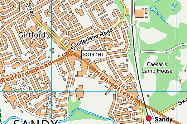 SG19 1HT map - OS VectorMap District (Ordnance Survey)