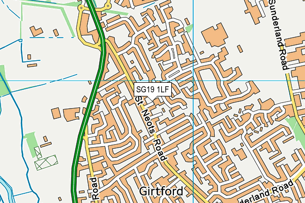 SG19 1LF map - OS VectorMap District (Ordnance Survey)