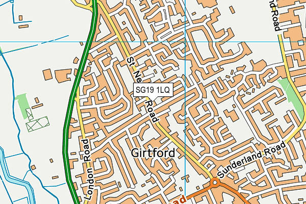 SG19 1LQ map - OS VectorMap District (Ordnance Survey)