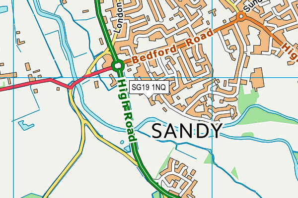 SG19 1NQ map - OS VectorMap District (Ordnance Survey)