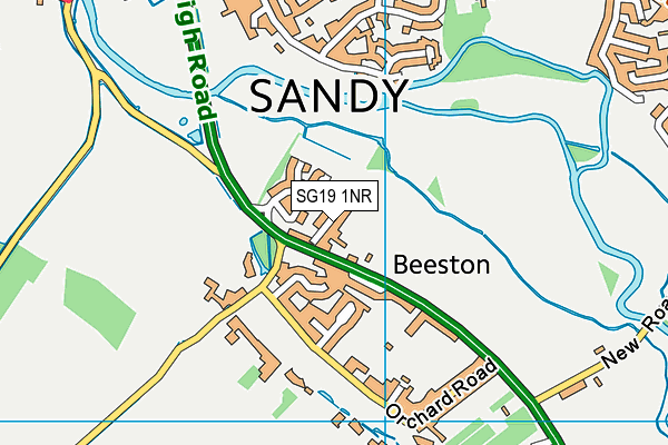 SG19 1NR map - OS VectorMap District (Ordnance Survey)