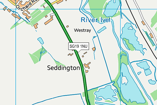 SG19 1NU map - OS VectorMap District (Ordnance Survey)