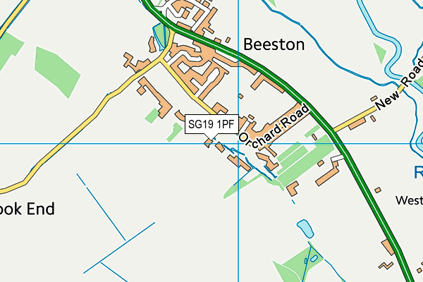 SG19 1PF map - OS VectorMap District (Ordnance Survey)