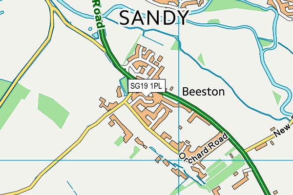 SG19 1PL map - OS VectorMap District (Ordnance Survey)