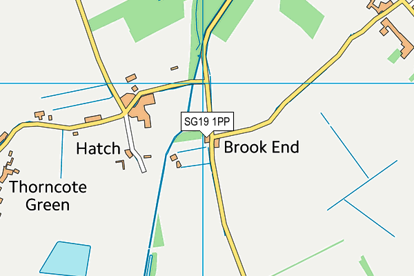 SG19 1PP map - OS VectorMap District (Ordnance Survey)