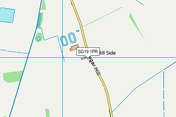 SG19 1PR map - OS VectorMap District (Ordnance Survey)