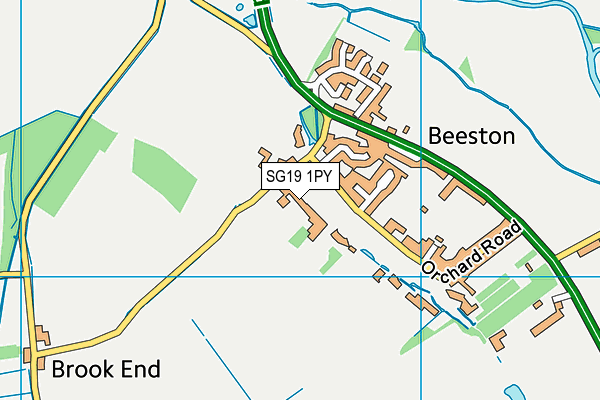 SG19 1PY map - OS VectorMap District (Ordnance Survey)