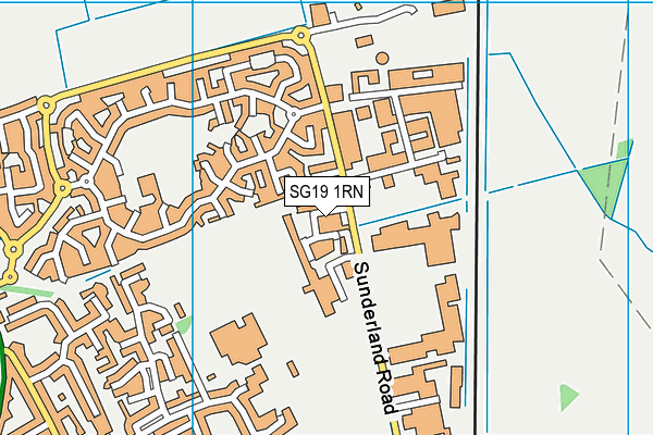 SG19 1RN map - OS VectorMap District (Ordnance Survey)