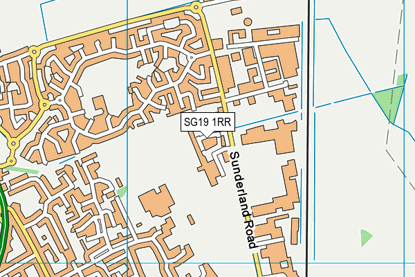 SG19 1RR map - OS VectorMap District (Ordnance Survey)